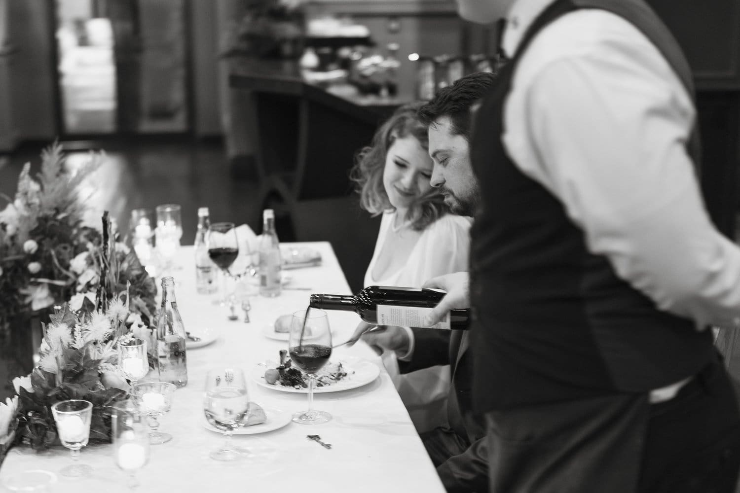 Intimate moment between bride and groom at nostalgic Ancaster Mill wedding.